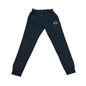 Champion Black Cotton Sweatpants Mens Size 28 Fleece Jogger Pants